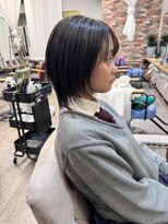 ルーナヘアー(LUNA hair)&nbsp;ショートウルフ ショートレイヤー 学生カット 学割 黒髪 10代