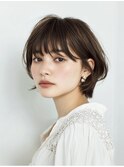 大人ショートボブ 20代30代40代ヘア 小顔 大阪クビレ茨木