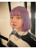 春色◎ピンクラベンダー×ぷつっとボブ