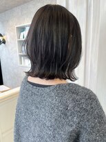 キャアリー(Caary) 福山人気20代30代40代ダークグレージュ外ハネレイヤーくびれボブ