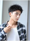 メンズショート無造作シャドウパーマ