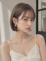 ユーフォリア 青山(Euphoria)&nbsp;アッシュグレー外ハネボブ薄め前髪切りっぱなしボブ外ハネボブ☆
