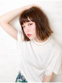 【イルミナカラー♪】クセを抑える切りっぱなしブラントボブ Noz