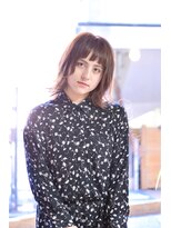 イグレックビス(igrek bis) IGREKBISジグザグバング×ブルージュ×3Dカラー×ミニマムボブ