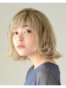 アース 四ツ谷店(HAIR&MAKE EARTH) ハイトーンナチュラルボブ【EARTH四ツ谷店】