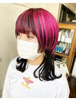 ガルボ ヘアー(garbo hair)&nbsp;#ピンクカラー#ウルフヘア#インナーカラー#下村スタイル