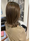 透明感オリーブベージュブリーチなし☆ミディアム