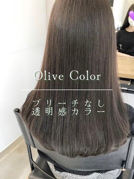 フォンズ(FONS) ブリーチなし透明感カラー/オリーブグレージュ/オリーブカラー