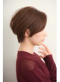 前下がりハンサムショート/白髪活かし/ベージュ/30~60代お勧め
