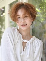 ロアー 葛西店(RAWR hair)&nbsp;【RAWR】ショート_ニュアンスパーマ_センターパート