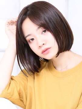 クラッチムク 博多口(CLUTCH muk.) 大人可愛い小顔カット美髪ツヤ髪斜めバング小顔レイヤーA3