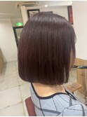 ブリーチなしボブ×ラベンダー 髪質改善