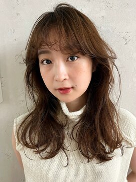 ロンドプランタン 恵比寿(Lond Printemps) ふんわりレイヤーミディシアブラウンカラー