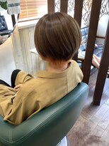 ヘアークリエイション クラフト(HAIRCREATION CRAFT)&nbsp;ショートボブ　インナーカラー　オレンジ