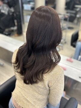 ペレ 栄店(PELE) デザインカラー/レイヤーカット/ウェットヘア/オリーブベージュ