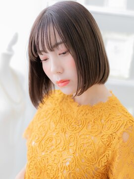 モッズヘア 越谷(mod's hair) 大人可愛いシースルーバング小顔ぱっつんボブc5越谷20代30代40代