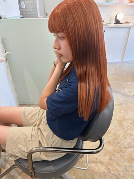 ユー(yew) ブリーチありオレンジブラウン