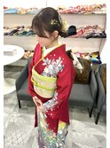 成人式スタイルネープシニヨン
