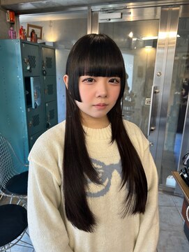 地雷系＊黒髪レイヤー姫カット