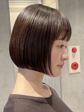 エリマ 横浜西口(elima) 横浜西口大人ショートボブくびれイルミナカラー顔周りレイヤー