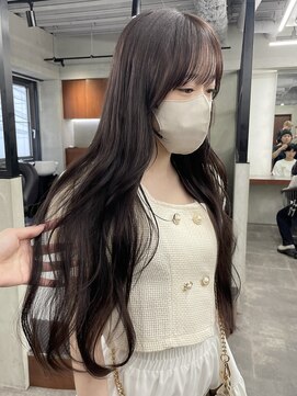 ニコ トウキョウ 渋谷(nico TOKYO) ラベンダーベージュ/ロング/レイヤーカット/顔まわりレイヤー