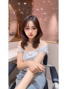 ルームバイシー 新宿(Loom. by Sea) ◎大人気ミディアムレイヤー×ミルクブラウンカラー◎