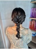 【ローポニーテール】結婚式/銀座/ヘアセット/アレンジ