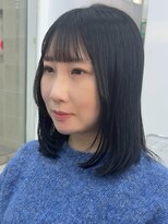 ビューブルー 亀戸錦糸町(VIEW BLUE) ◎小顔前髪顔まわりおくれ毛ぱっつんレイヤーミディアム