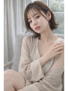 ラ ブレス なんばスカイオ(LaBless) シースルーバング×くびれボブ