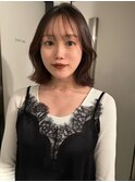 「肌がきれいに見える艶ブラウンボブ」