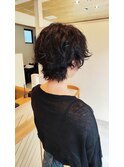 【ハンサムショート×パーマ】大人マニッシュウルフ