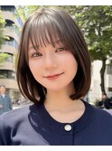 結べる大人ボブ/池袋/縮毛矯正/丸型/卵型/ダークブルー