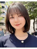 サンド 池袋 2nd(sand)&nbsp;結べる大人ボブ/池袋/縮毛矯正/丸型/卵型/ダークブルー