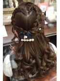 ハートのハーフアップ☆