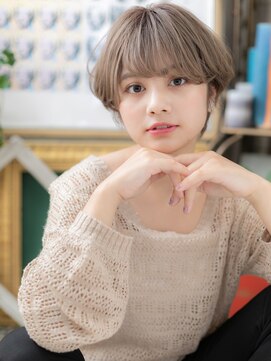 カバーヘア イヴ 戸頭店(COVER HAIR EVE) 外国人風シアーベージュ小顔マッシュウルフa戸頭10代20代30代