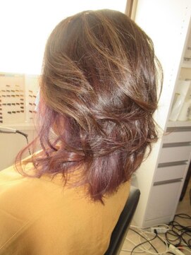コアフィールフィス(COIFFURE fils) 【M3D見附今町】ヴァイオレットインナーカラー
