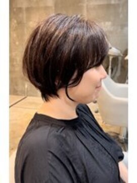 モールヘア 西中島店(MOOL hair) 大人ショートボブヘアイルミナカラーグレーベージュ