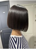 前下がり切りっぱなしボブ_髪質改善縮毛矯正22000円