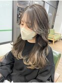 ◎ 20代30代40代艶感ストレートアッシュグレージュ透明感ロング