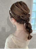 【Manae】結婚式ふわふわあみおろしヘア