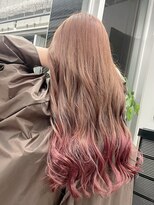 ジエクト カナウ(The Ect canow)&nbsp;ピンクグラデーション/裾カラー/ベビーピンク/ベージュピンク