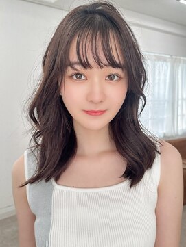 ラフィス ヘアー バース たまプラーザ店(La fith hair Bath) 【La fith】アッシュグレージュ×シースルーバング