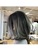 Aラインボブはアッシュオリーブでバリアージュがトレンド！