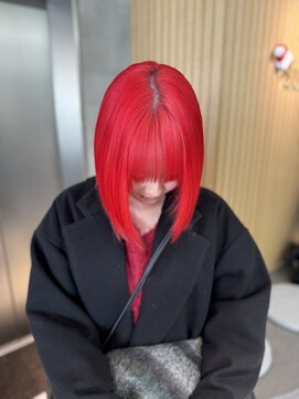 ロンドミラー 博多店(Lond Mirror) ブロンドに落ちるレッド！！デザインカラー