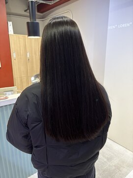 ローレンジウ(LOREN JU) 透明感髪質改善ベージュダブルカラーミルクティーグレージュ