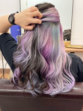 ランプ(Lamp) 白髪ぼかしにも◎バレイヤージュカラー ビフォアー&アフター