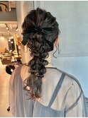 【ダブルポニーテール】/結婚式/二次会/同窓会/銀座/ヘアセット