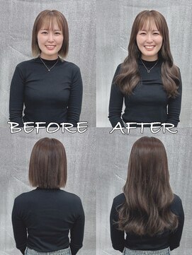 リップ 大阪本店(LIP) 【レミー100%最高級人毛/ロング】シールエクステ60枚+カラー