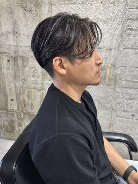 ニアウ 太田店(Niau) センターパートニュアンスパーマスパイラルパーマメンズメッシュ