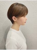 耳かけできるコンパクトショートヘア/グレージュ/大須/矢場町